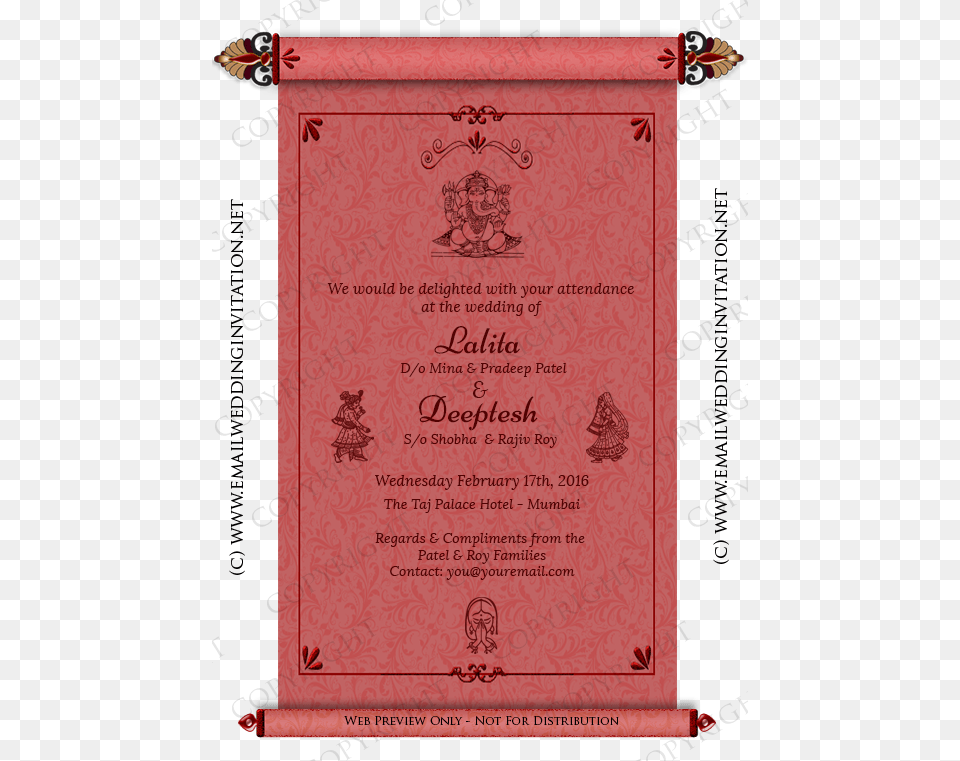 Ganesh Clipart Download E Wedding Invitation Designs, Text, Document, Person Free Transparent Png