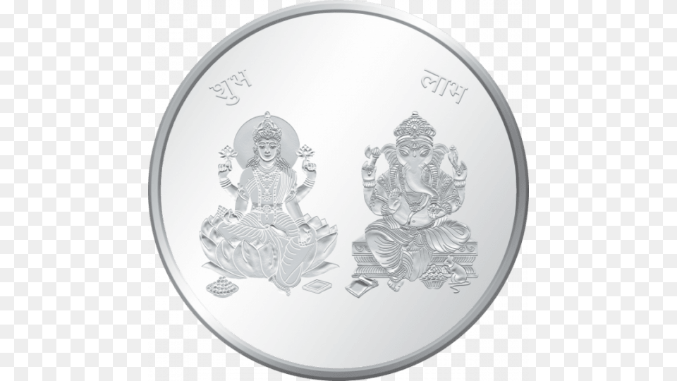 Ganesh Coin, Silver, Baby, Person, Plate Free Transparent Png