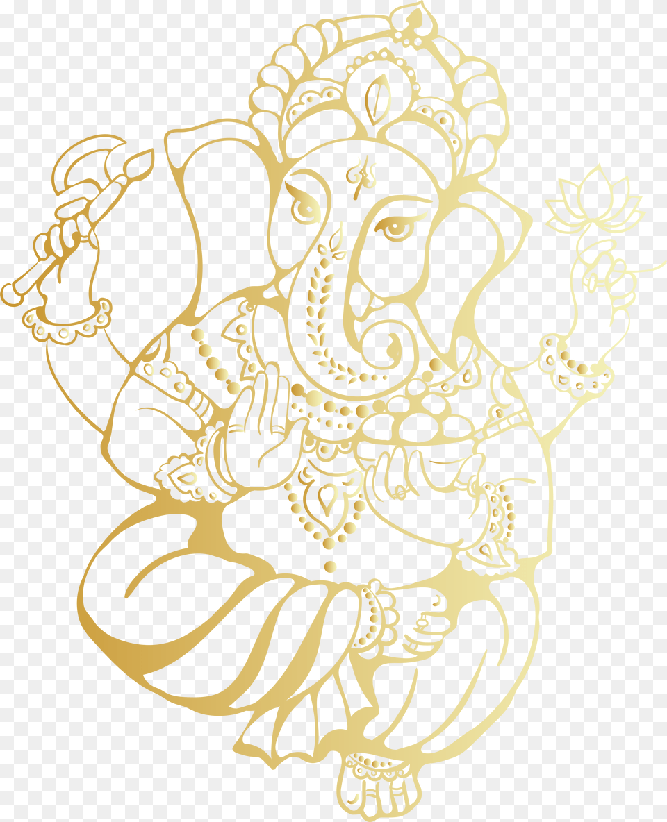 Ganesh Images For Wedding Cards, Pattern, Art, Person, Emblem Png Image