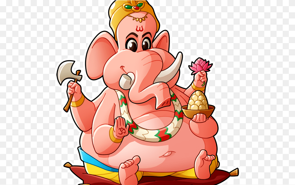 Ganesh Ji Cartoon Transparent, Face, Head, Person, Bonfire Png