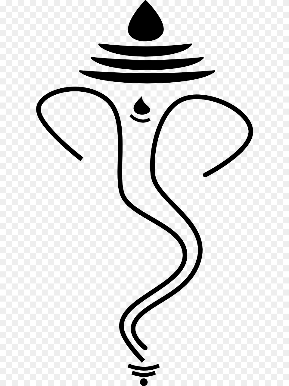 Ganesh Ji Line Art, Gray Free Png Download