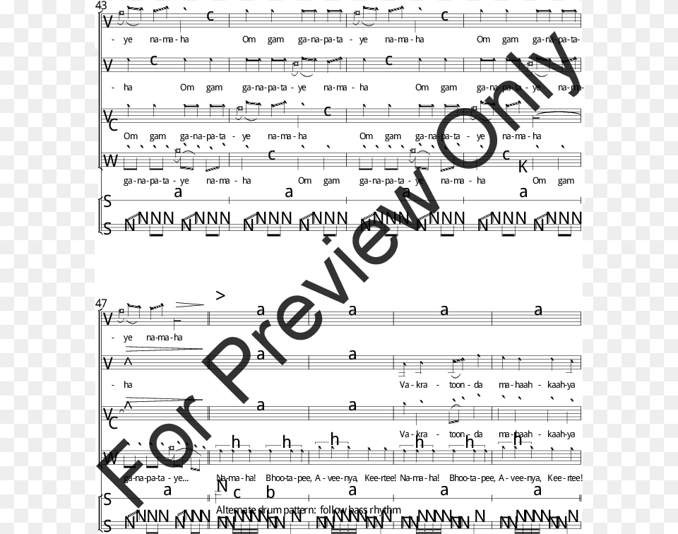 Ganesh Mantra Thumbnail Star Spangled Banner Flute Sheet, Text, Sheet Music Free Png Download