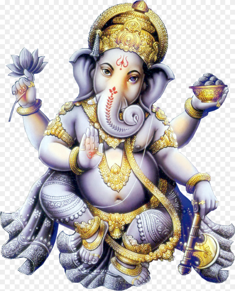 Ganesh Oom Ganeshaya Namonamaha Ufe Ufe Ufe Dcomplete Lord Ganesh Hd, Baby, Person, Figurine, Face Free Png Download