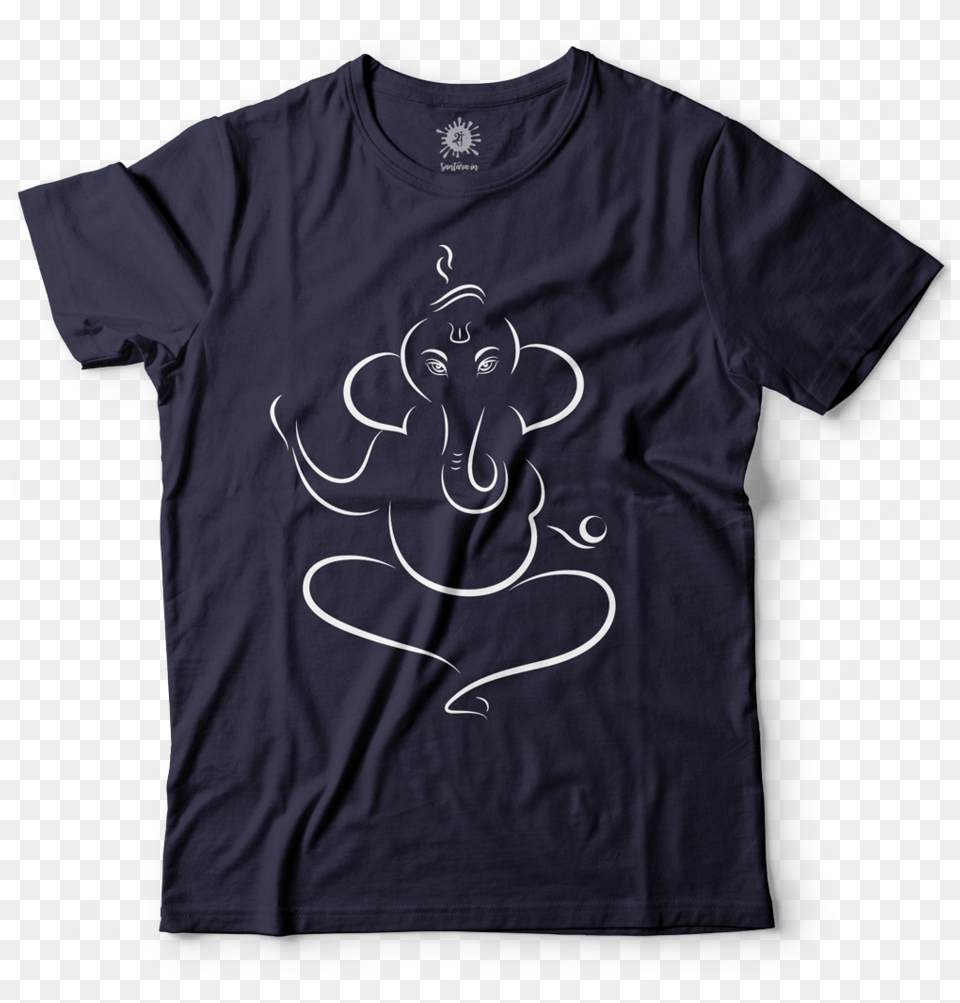 Ganesh Outline, Clothing, Shirt, T-shirt Free Png