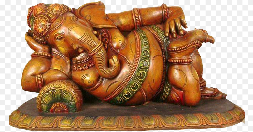 Ganesh Reclining Download Wallpaper For Ganesh, Art, Handicraft, Bronze, Figurine Png Image