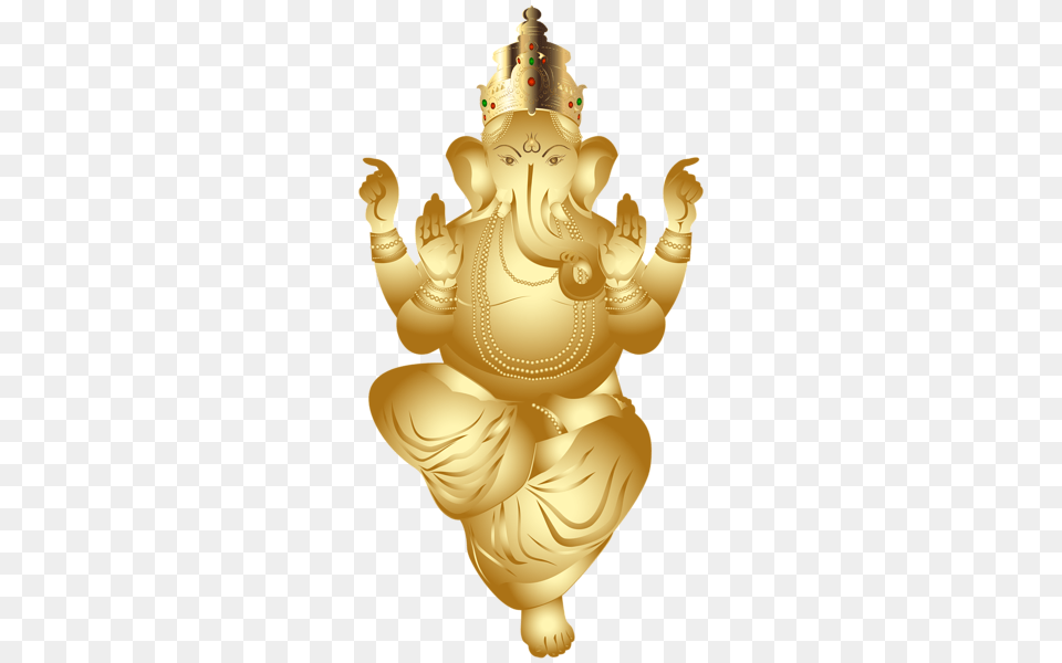 Ganesha, Art, Treasure, Gold, Baby Free Png Download