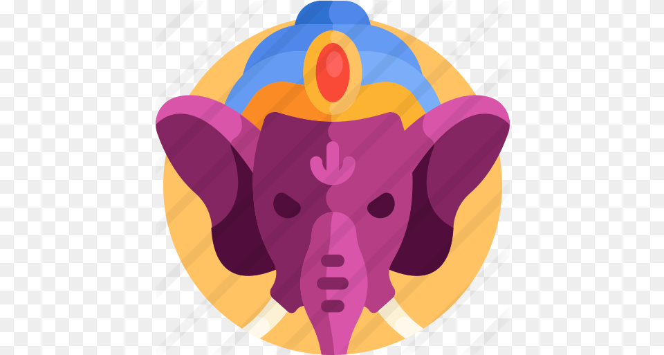 Ganesha Animals Icons Illustration, Purple, Bulldozer, Machine, Animal Free Transparent Png