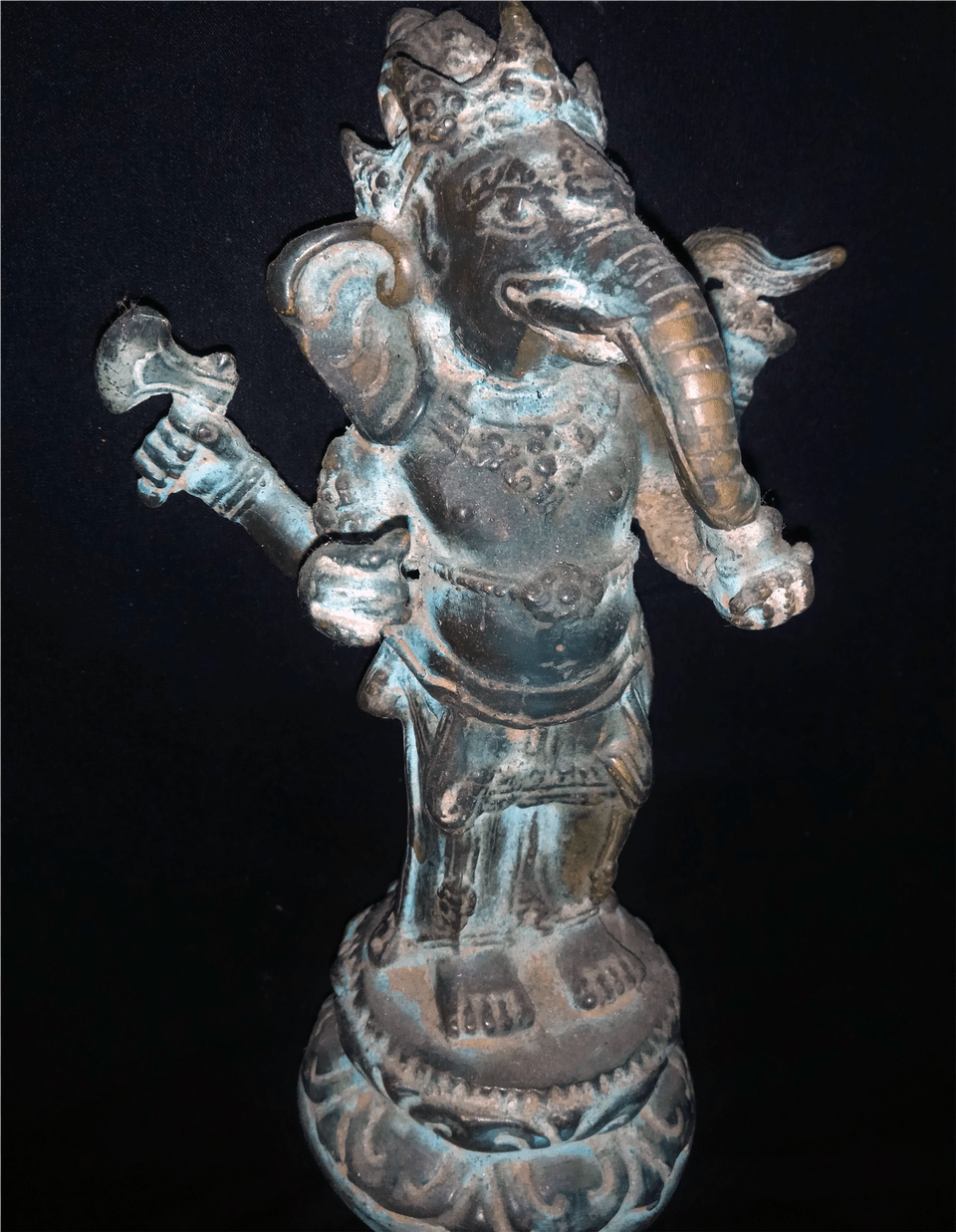 Ganesha Ganesh God Multi Hand Spiritual Bronze Brass Statue Png Image