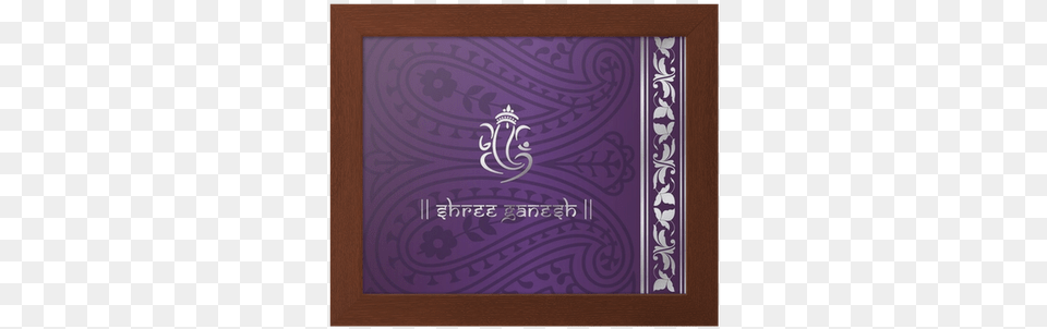 Ganesha Hindu Wedding Card Royal Rajasthan India Crest, Purple, Blackboard, Text Png