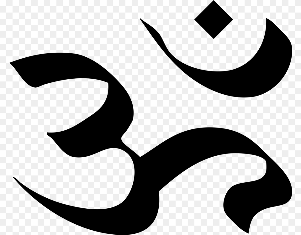 Ganesha Hinduism Om Religion Religious Symbol, Gray Png Image
