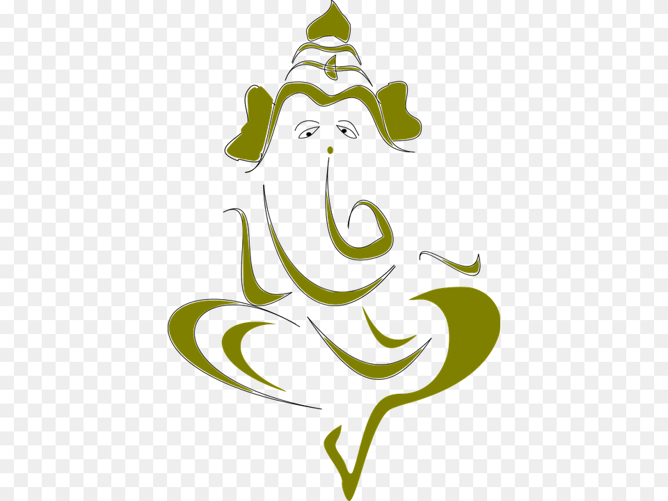 Ganesha India Goddess God Hindu Religion Transparent Ganesh, Stencil Png Image