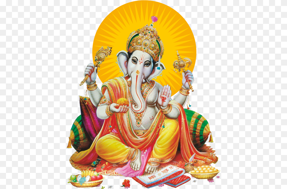 Ganesha Sri Hinduism Religion For Dussehra Religion, Adult, Bride, Female, Person Png Image