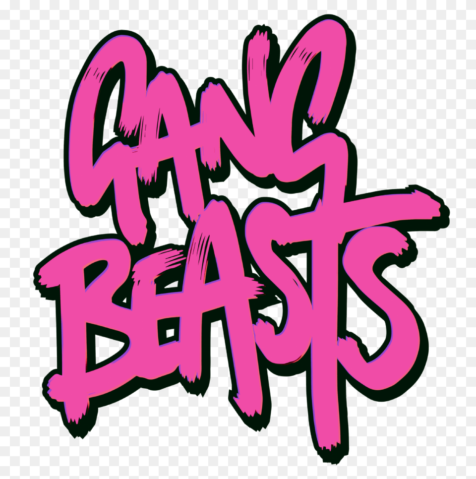 Gang Beasts Logo, Purple, Text, Art, Graffiti Free Transparent Png