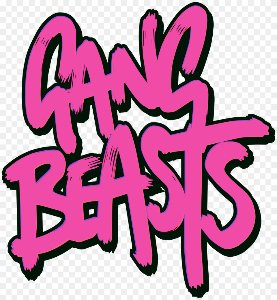 Gang Beasts Logo Gang Beasts Logo, Art, Graffiti, Text, Purple Free Png