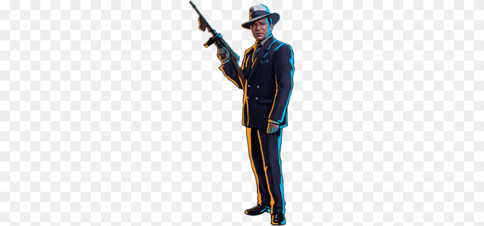 Gangster, Weapon, Suit, Hat, Formal Wear Free Png