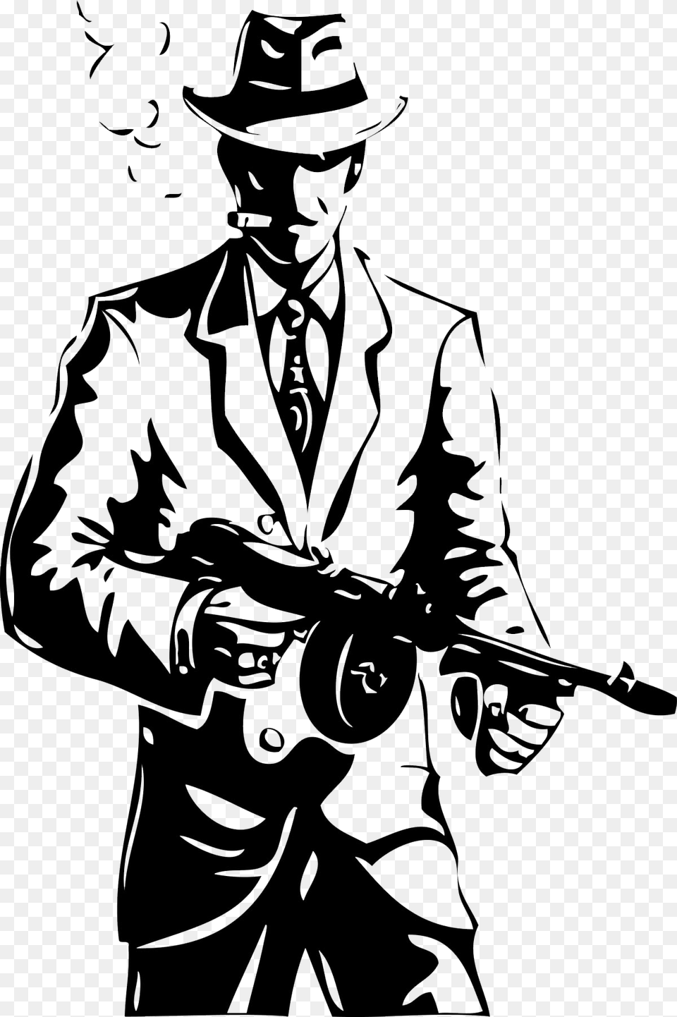 Gangster, Firearm, Weapon, Person, Clothing Png