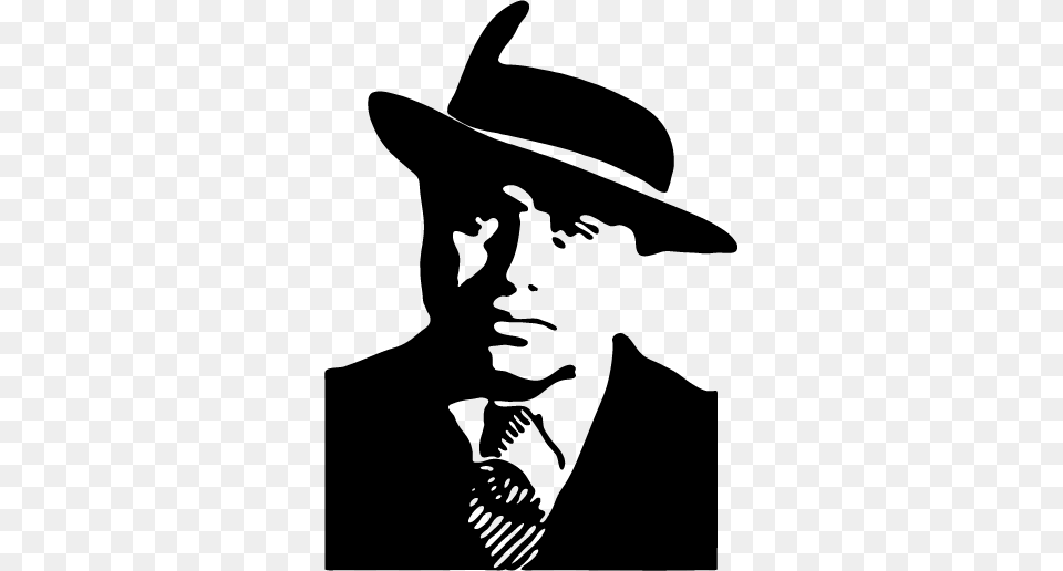 Gangster, Clothing, Stencil, Hat, Male Free Png Download