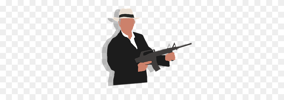 Gangster Weapon, Clothing, Firearm, Hat Free Png