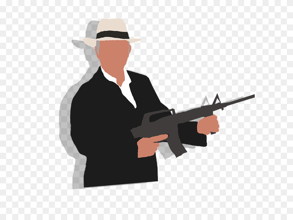 Gangster, Weapon, Clothing, Firearm, Gun Png