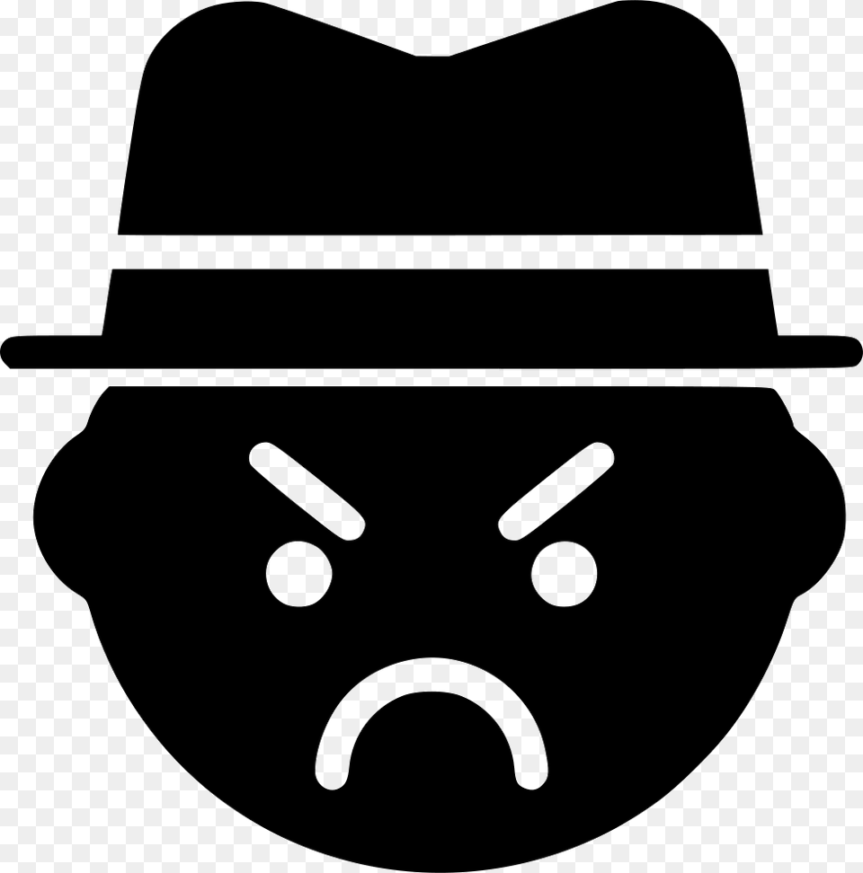 Gangster Comments Gangster Icon, Clothing, Hat, Stencil, Silhouette Png