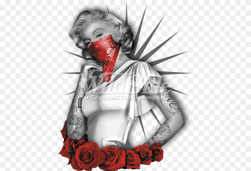 Gangster Download, Rose, Plant, Tattoo, Person Free Transparent Png