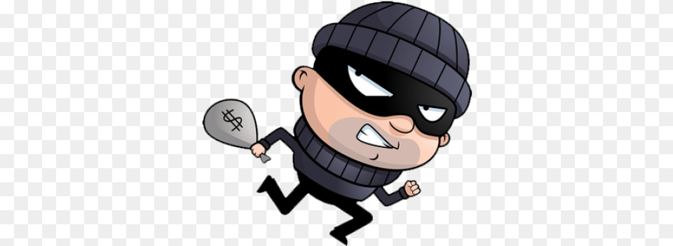 Gangster Image With Transparent Background Cartoon Burglar, Book, Comics, Publication, Baby Free Png Download