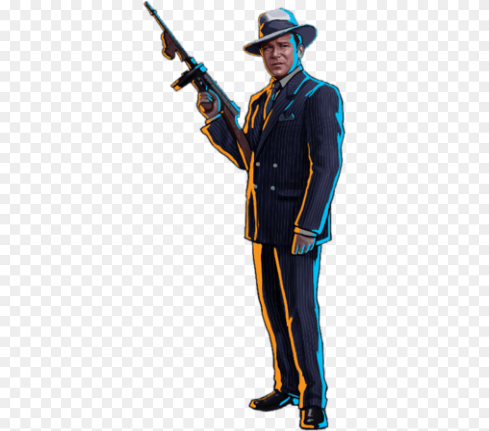 Gangster Download With Transparent Background Gangster, Weapon, Suit, Hat, Formal Wear Png Image