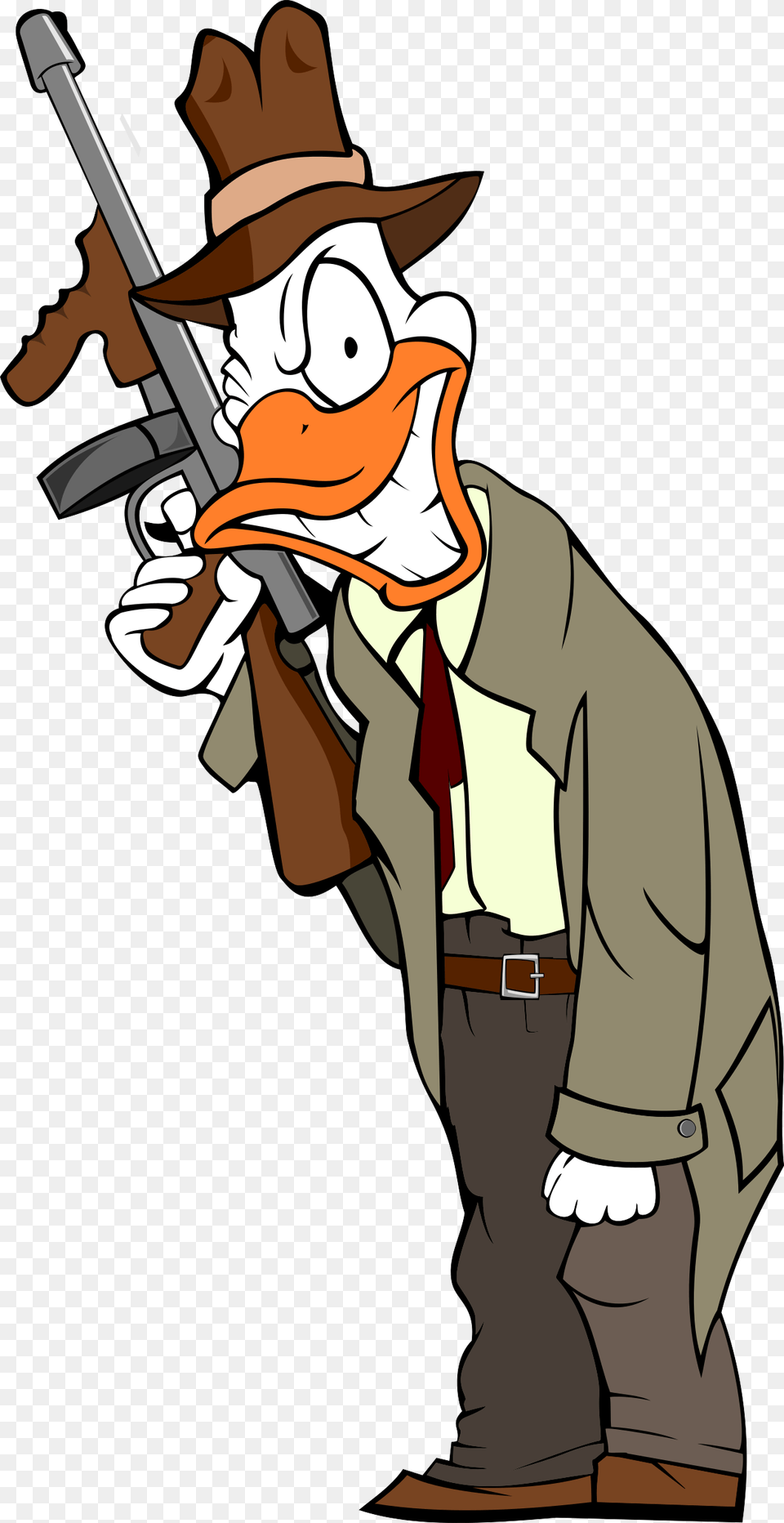 Gangster Duck Icons, Person, Firearm, Gun, Rifle Free Png Download