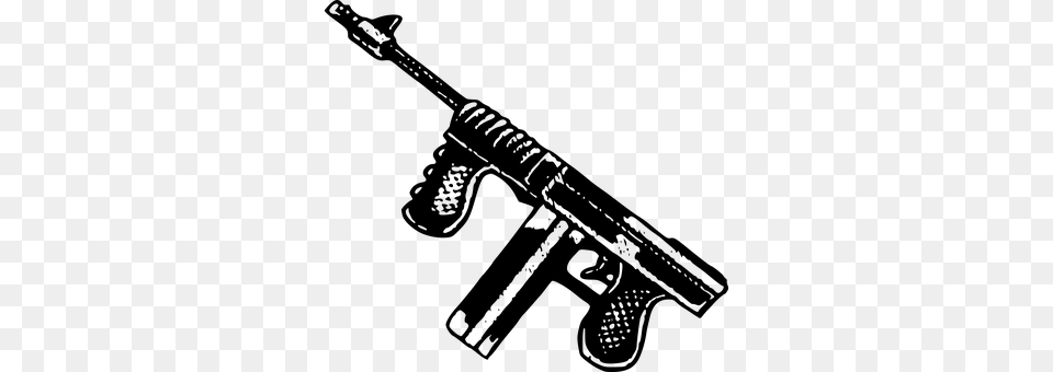 Gangster Gun Machine Mafia Mob Movie Weapo Gun Clipart, Gray Free Png Download