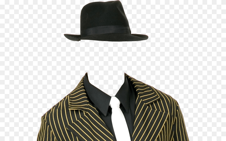 Gangster Hat Gangster Fedora Transparent, Accessories, Sun Hat, Shirt, Tie Png Image