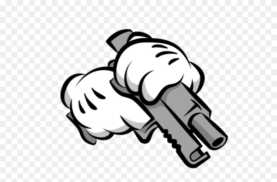 Gangster Mickey Guns, Body Part, Hand, Person, Stencil Free Png