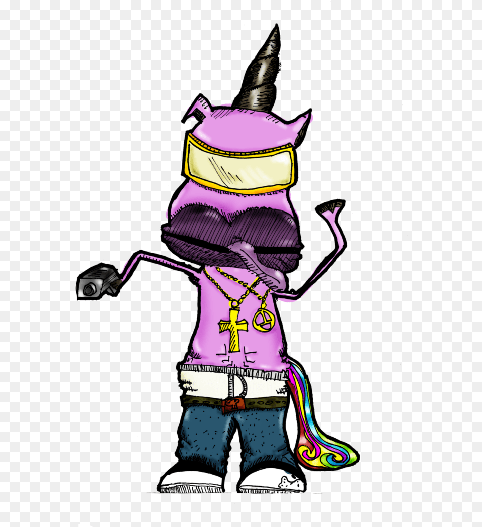 Gangster Unicorn Form Hell By Crazy Cartoon Character Drawings Like Unicorn, Child, Female, Girl, Person Free Transparent Png