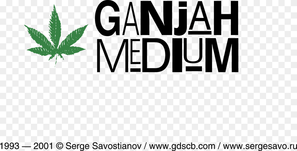 Ganjah Medium Logo Transparent Logo, Leaf, Plant, Weed, Hemp Free Png Download