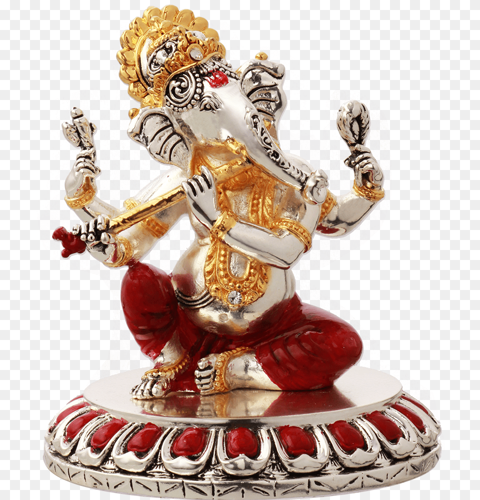 Ganpati With Flute Statue, Figurine, Adult, Bride, Female Png Image