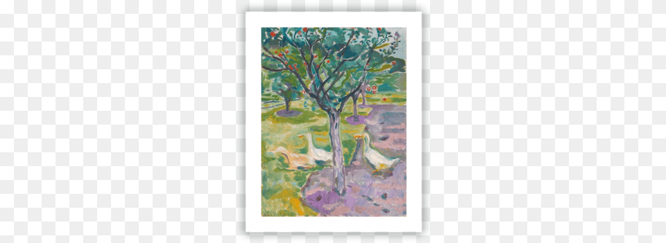 Gansos En Un Huerto Edvard Munch Ducks, Art, Modern Art, Painting, Plant Png