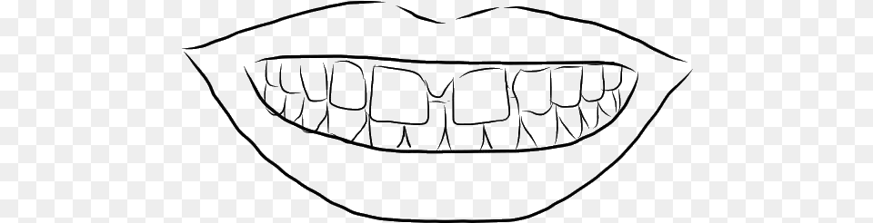 Gapped Teeth Line Art, Body Part, Mouth, Person Free Png Download