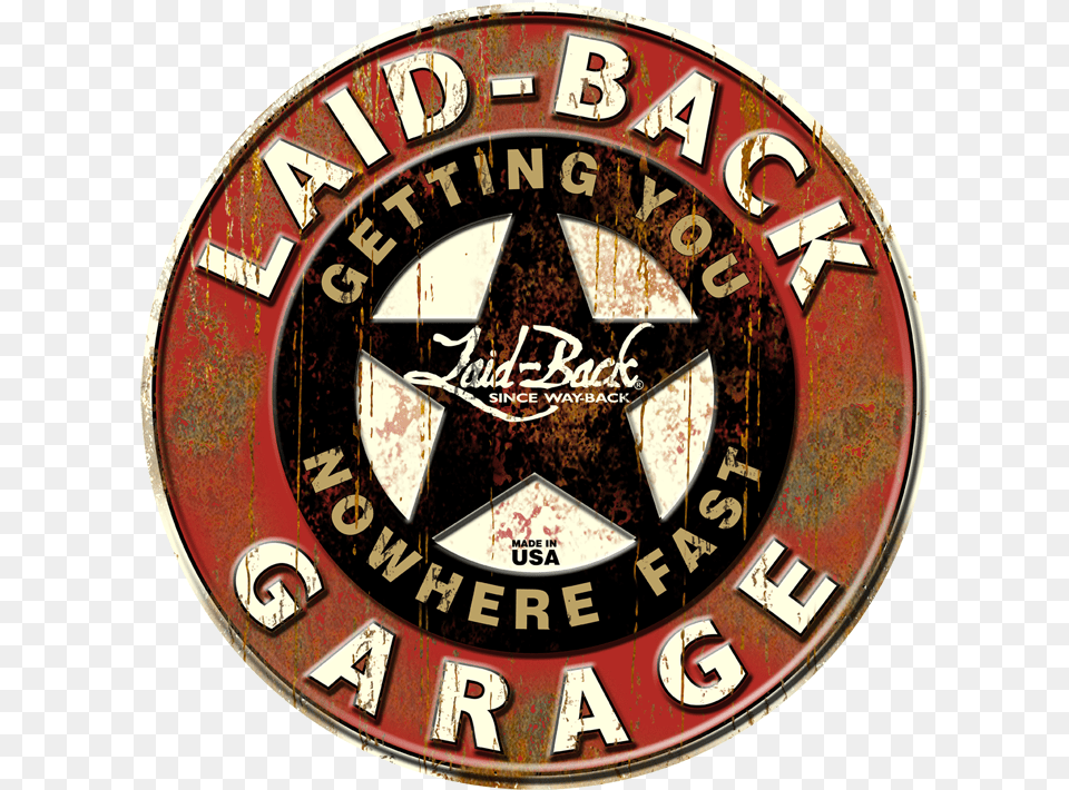 Garage Star Embossed Metal Sign Vintage Metal Garage Emblem, Logo, Badge, Symbol, Architecture Free Png