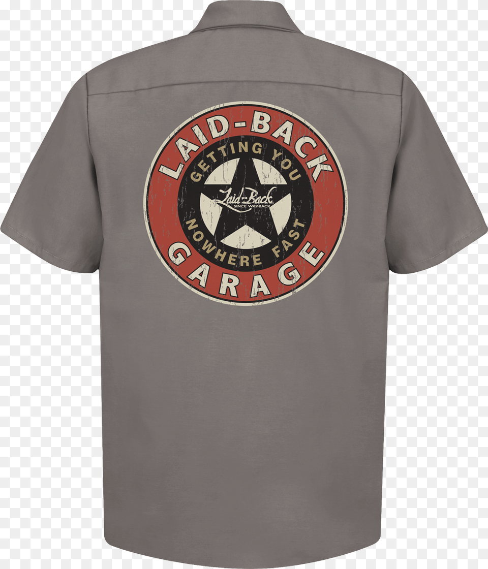 Garage Star Men39s Mechanic Shirt Emblem, Clothing, T-shirt, Logo, Symbol Free Png