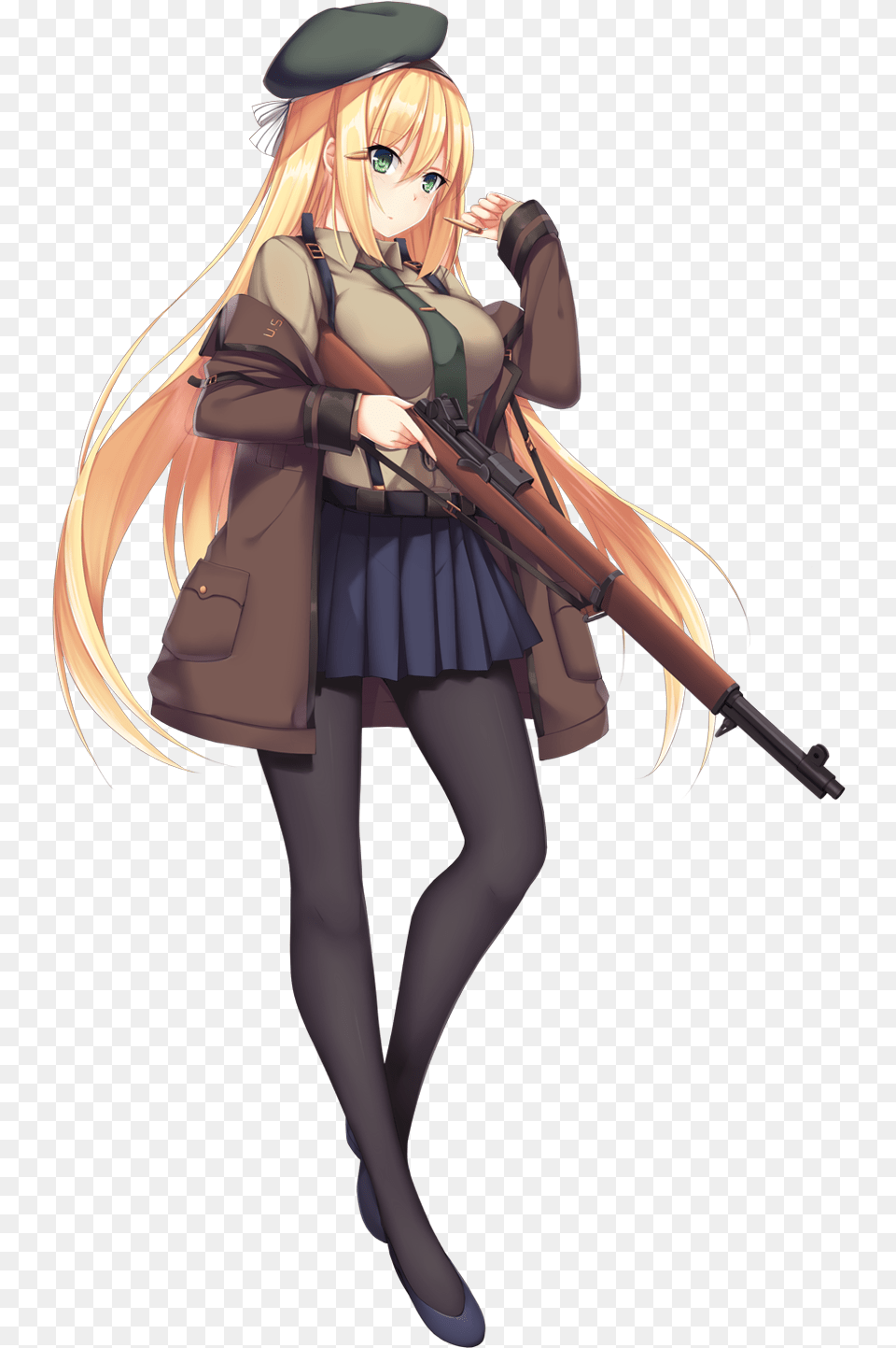 Garand M1 Garand Anime Girl, Book, Comics, Publication, Adult Free Png Download