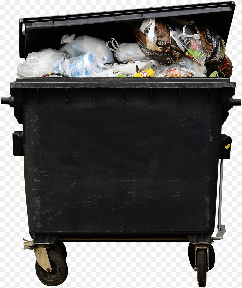 Garbage Dustbin With Garbage, Trash, Accessories, Bag, Handbag Png