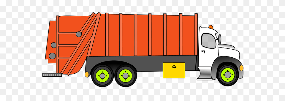 Garbage Trailer Truck, Transportation, Truck, Vehicle Png Image