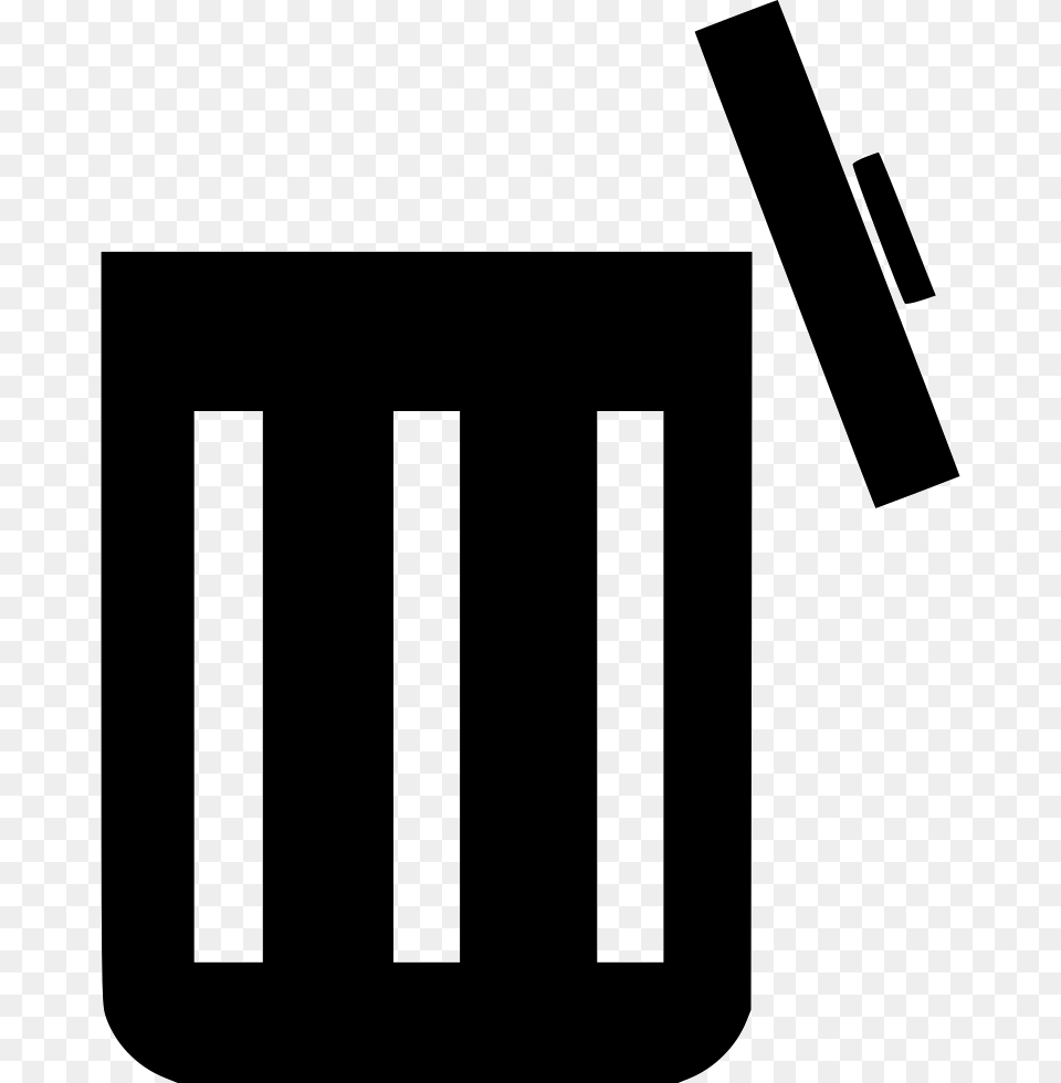 Garbage Can Clipart Open Trash Bin Icon, Cutlery, Stencil Png