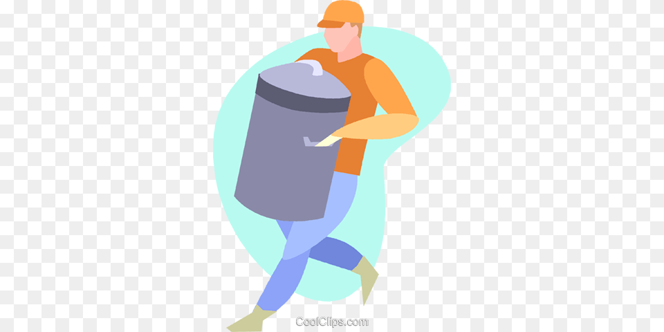 Garbage Man Royalty Vector Clip Art Illustration, Adult, Male, Person, Cleaning Png Image