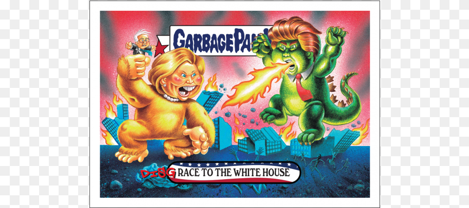 Garbage Pail Kids Race To The White House, Advertisement, Poster, Book, Comics Png