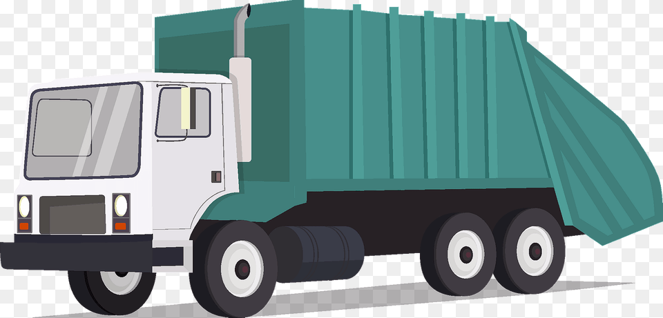 Garbage Truck Clipart, Trailer Truck, Transportation, Vehicle, Machine Png Image