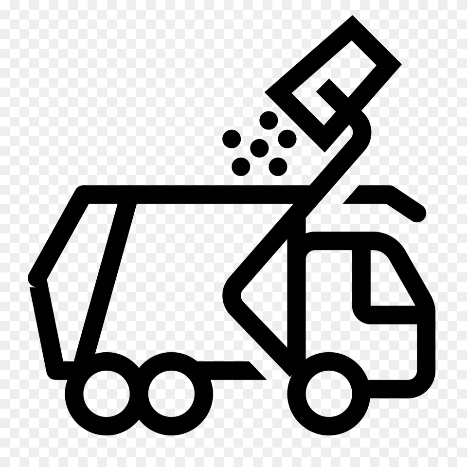 Garbage Truck Icon, Gray Png Image