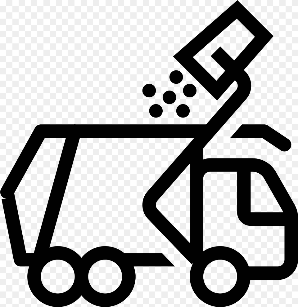Garbage Truck Icon Black And White Garbage Truck Clipart, Gray Png