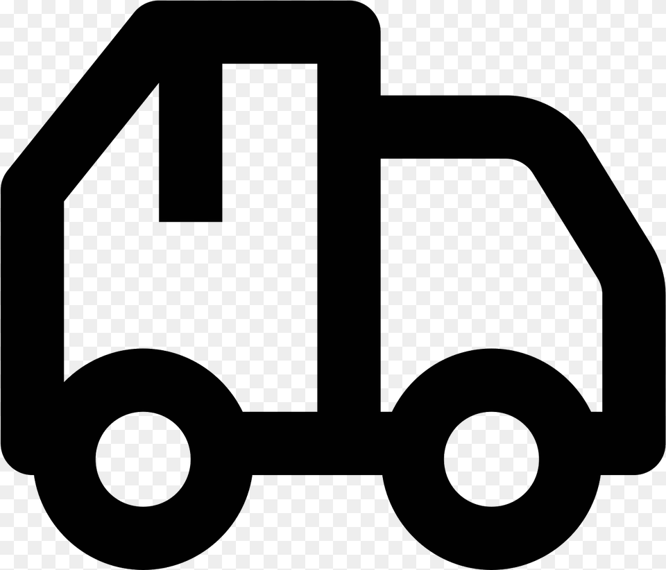 Garbage Truck Icon Clip Art, Gray Free Png