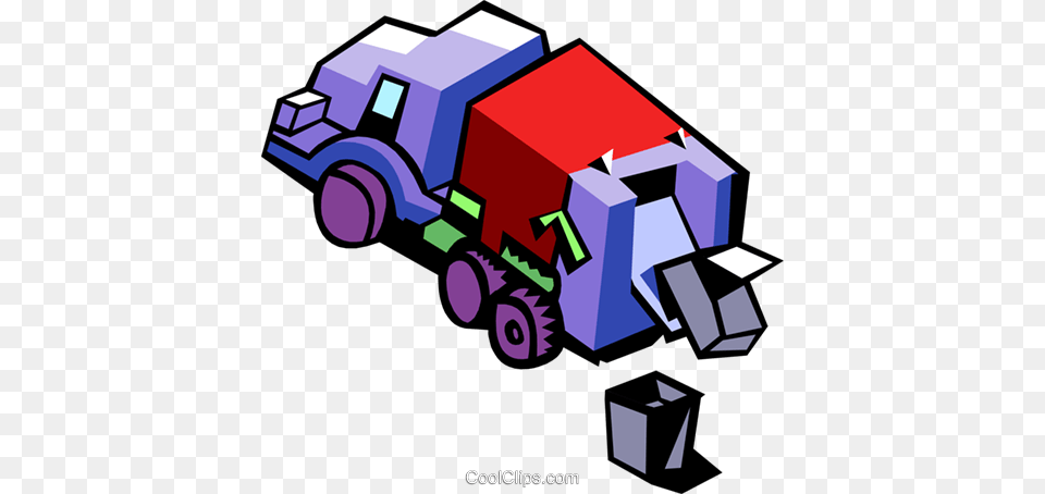 Garbage Truck Royalty Vector Clip Art Illustration, Device, Grass, Lawn, Lawn Mower Free Png Download