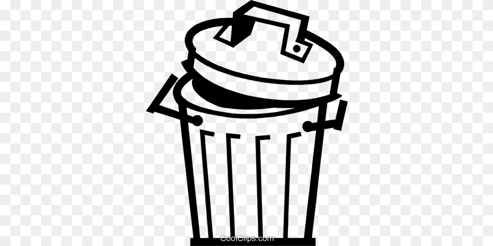 Garbage Waste Trash Royalty Vector Clip Art Illustration, Can, Tin, Trash Can, Cross Png Image